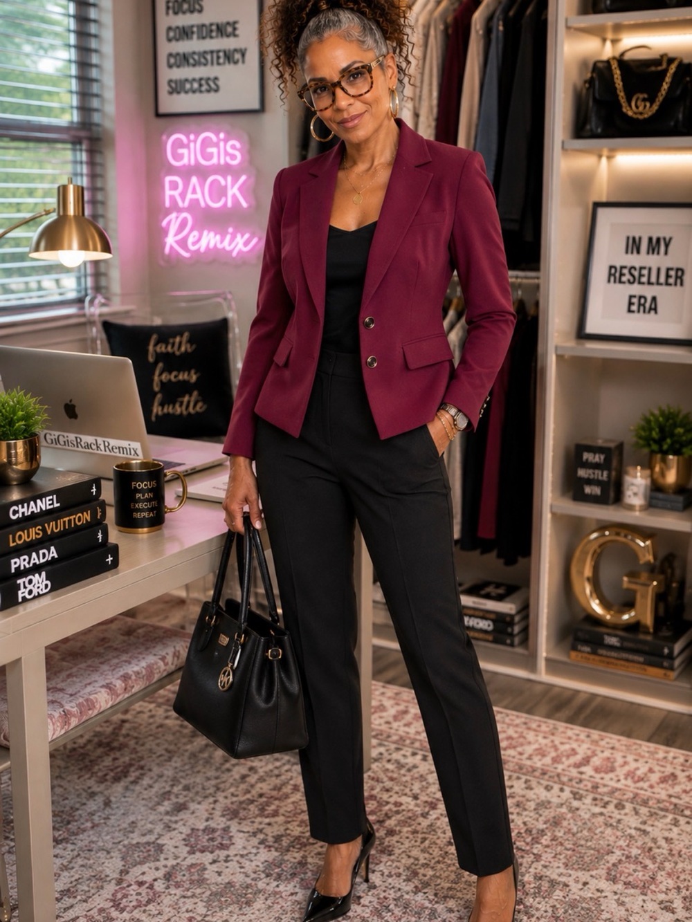 7th Avenue Women's Wine Blazer
